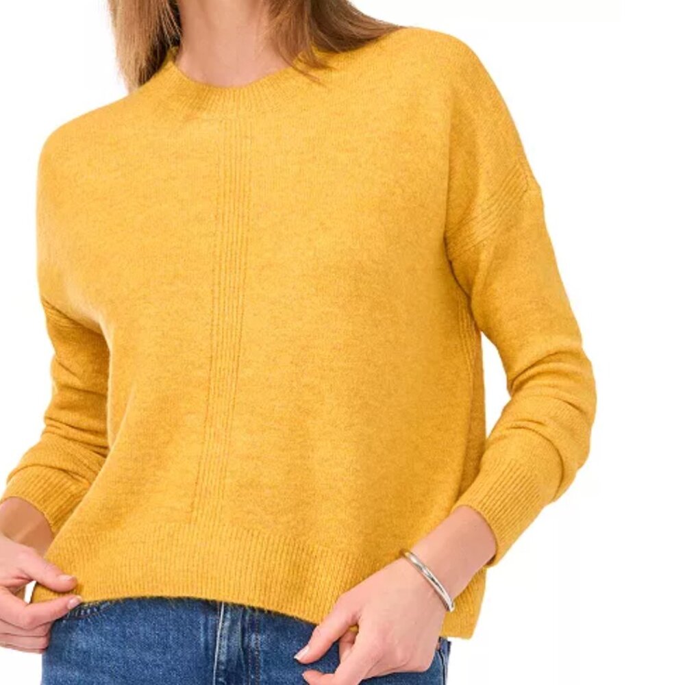 Vince Camuto Yellow Gold Knit Sweater Large